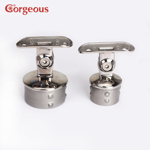 Corrimano per balaustra in acciaio inossidabile con supporto mobile per corrimano a parete e vetro - Product Image 6