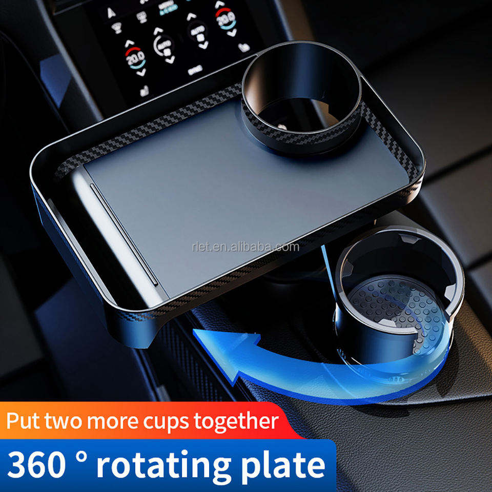360° Rotating Multifunctional Car Cup Holder Tray - Universal JDM Style Car Organizer
