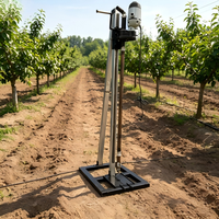 Foreuse électrique portative 2,5 kW à manivelle pour puits d'eau, profondeur 50 m, trépan 80 mm, petite machine de forage pour usage domestique et agricole