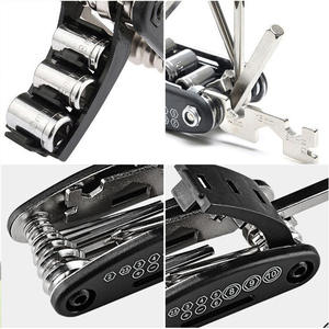 Kit d'outils de réparation de vélo multifonction 16 en 1, clé pliante en métal pour vélos de montagne avec plusieurs tailles et clés hexagonales - Product Image 2