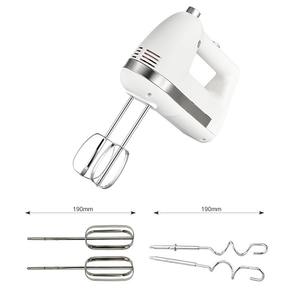 Batteur électrique Cx6605 250W, boîtier en plastique blanc avec fouet et crochet pétrisseur pour la pâtisserie et le mélange - Product Image 1