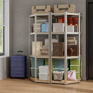 رف تخزين للمستودعات المعدنية قابل للتعديل من 5 طبقات للخدمة الشاقة وحدات رفوف المواد الخام المصنوعة في المصنع - Product Image 2