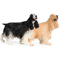 Yxs simulé modèles d'animaux sauvages jouets en plastique pour enfants statique solide Cocker Spaniel décoration de chien de compagnie