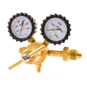 เกจวัดไนโตรเจนแบบอเมริกันแรงดันสูง ทำจากทองแดงทั้งหมด G5/8 CGA580 พร้อมตัวปรับแรงดันแบบบัดกรี วาล์วลดแรงดันไนโตรเจน - Product Image 3