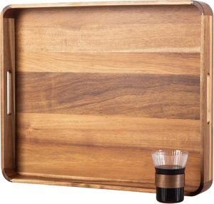 Giá Nhà Máy Thấp Bằng Gỗ Phục Vụ Khay Với Xử Lý Mộc Mạc Ottoman Khay Cho Nhà Bếp Truy Cập Bàn Cà Phê - Product Image 1