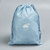 Sac à cordon en non-tissé haute résistance à la déchirure, logo imprimé personnalisé, sac promotionnel pour les achats