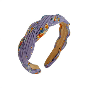 LRTOU, venta al por mayor, moda para mujer, lavado de cara, banda para el cabello bonita, tela con estampado de flores, diadema trenzada, diadema para mujer - Product Image 6