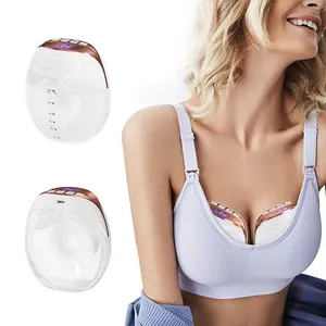 थोक विक्रेता शेल-आकार के अल्ट्रा-पतले पहनने योग्य इलेक्ट्रिक स्तन पंप 2023 पोर्टेबल हाथ मुक्त स्तन पंप