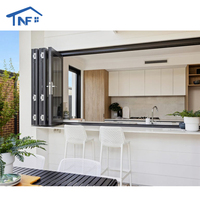 Fenêtres pliantes horizontales en aluminium à rupture de pont thermique en verre trempé NF Modern Kitchen, insonorisées