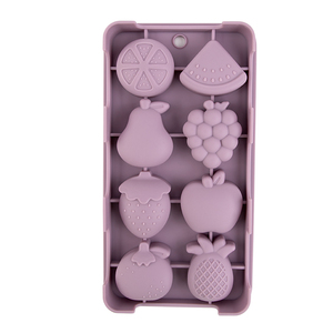 Molde de silicona de grado alimenticio con 8 cavidades personalizadas para servir helados con forma de frutas - Product Image 1