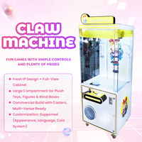 Machine à griffes d'arcade commerciale personnalisable pour poupées en peluche, jeu d'attraction intérieur à monnayeur