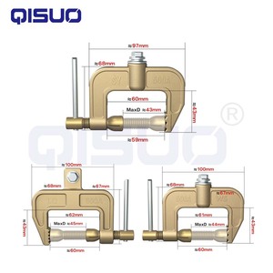 Hàn nối đất kẹp kẹp đất đồng thau Trái Đất một hình dạng thợ hàn cáp đồng Grip cho máy hàn 260A 500A 800A - Product Image 3
