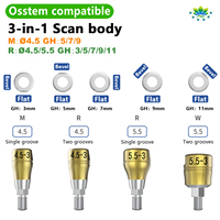 Kit de laboratoire CAD/CAM pour Osstem Digital Scan Body 3-en-1 : Scanbody, Coping de transfert et Abutment de cicatrisation pour implants dentaires - Vente en gros usine