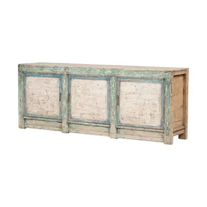 asian chinese recycle furniture antique reclaimed wood dry painting sideboard living room furniture