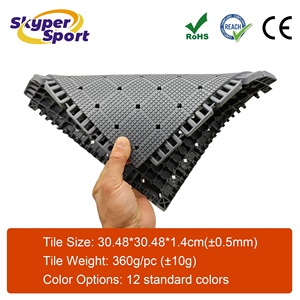 Suelo Deportivo Profesional de TPE de Alta Resistencia, Baldosas Encajables para Canchas de Baloncesto y Tenis - Product Image 2
