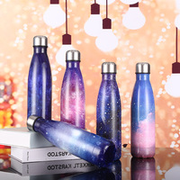 Gobelet isotherme en acier inoxydable à double paroi et à ouverture étroite, design éclaboussures de peinture, cadeau personnalisé, bouteille portable pour le camping en extérieur