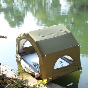 Tente de camping extérieure imperméable, type étendu, double couche, tissu Oxford, trois saisons, une chambre, assemblage manuel - Product Image 4