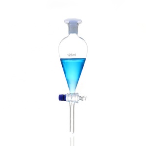 Entonnoir de séparation en verre de laboratoire 125 ml 250 ml en forme de poire en verre borosilicaté avec robinet pour usage en laboratoire chimique - Product Image 3