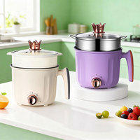Casserole en acier inoxydable Great Bear Mechanical Control 18 cm 1,8 L avec revêtement antiadhésif et couvercle en verre