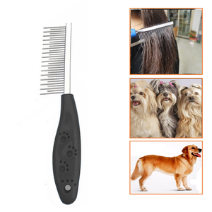 Peine Duradero de Acero Inoxidable para Mascotas, Productos de Aseo para Perros y Gatos, Goma y Plástico Coloridos, Limpieza Eficaz - Product Image 3
