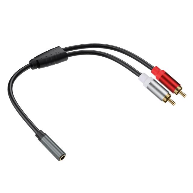0.3M/1Ft Short RCA Splitter Audio Cable RCA 1 to 2 Male to Female Jack Adapter Cord for TV CD DVD Subwoofer Amplifier Speaker