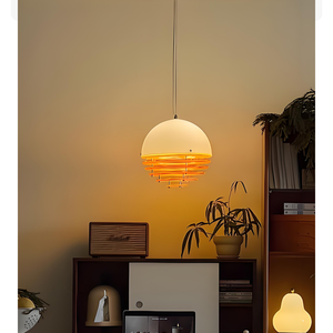 Resina redonda puesta de sol naranja ambiente candelabro sala de estar estudio estilo étnico Hotel luz cálida Retro restaurante Café - Product Image 5