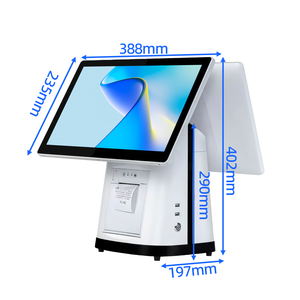 เครื่อง POS จอคู่ ขนาด 15.6 นิ้ว หน้าจอสัมผัสแบบ Capacitive สีขาว พร้อมเครื่องพิมพ์ใบเสร็จ พอร์ต USB3.0 - Product Image 6
