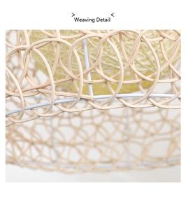 Moon Shde Rattan lampada a sospensione in Rattan tessuto a mano paralume in bambù da piccole a grandi dimensioni per uso domestico sala da pranzo Bar - Product Image 3