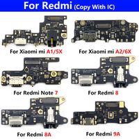 Port Pengisian Daya untuk Xiaomi Mi A1 A2 Redmi 8 8A 9A Note 7 Konektor Dock Port Pengisian Daya USB Suku Cadang Ponsel Kabel Fleksibel Ponsel