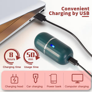 Rasoir électrique pour femmes, épilation des poils pubiens et des aisselles, étanche IPX7, charge de type C, corps en plastique noir vert paon - Product Image 5