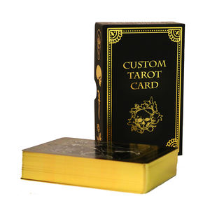 <span class=keywords><strong>Tarot</strong></span> 2,75x4,75 pouces OEM Inspire Espanol Oracle Card Gold Gilt Deck Box oracle Boîte de cartes personnalisée avec livret - Product Image 3