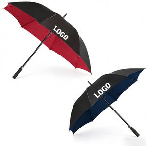 Promotional Branded Personal <b>Umbrella</b> Custom Logo Coloured Cheap Pongee <b>Automatic</b> Straight Large Golf <b>Umbrellas</b> Luxury Outdoor - Product Image 1