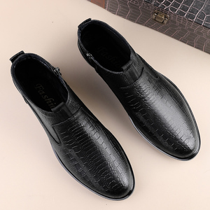 H23005 <span class=keywords><strong>Bottines</strong></span> en cuir véritable pour hommes grande taille, nouvelle vente chaude, chaussures pour hommes de haute qualité - Product Image 4