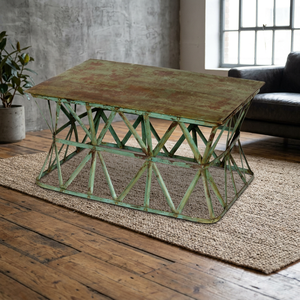 Banc pliant vintage industriel en fer pour usage extérieur dans les villas, fermes, appartements, chambres et patios - Product Image 2