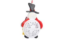 Nouveau bonhomme de neige en céramique douce Santa ornements suspendus décoratifs pour les décorations de vacances de Noël comprend un pendentif pain et sol