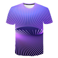2021 nouvelle mode hommes été 3D boussole T-shirt à manches courtes avec motif d'impression 3D Polyester/coton tricoté tissu