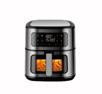 Friteuse à air numérique à double cuve avec grand écran couleur et fenêtre de visualisation, capacités 2.5L, 5.0L, 6.0L, 8L, 9L, 10L, 11L, 12L