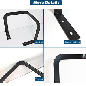 Soporte de colchón con deflector de esquina, acero, negro mate, para colchones de 13 cm de altura, diseño moderno y sencillo, accesorio de ferretería duradero - Product Image 4