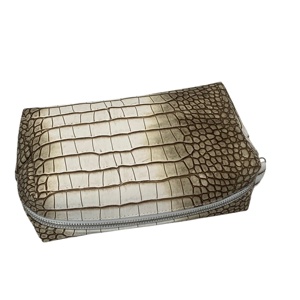 High End Himalaya Genuine Crocodile <b>Makeup</b> bag Crocodile Skin Collection Multi Choose Women PU Crocodile Cosmetic Bag - Product Image 6