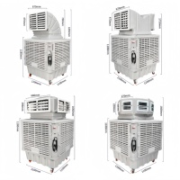 Refroidisseur d'eau industriel à sortie d'air unilatérale |   Ventilateur de refroidissement à vitesse fixe pour usines textiles et ateliers