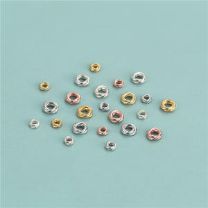 ลูกปัดเงินแท้ S925 ชุบทอง ทรงกลม ถักเกลียว สำหรับทำเครื่องประดับ - Product Image 6