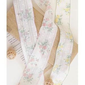 Cinta Decorativa Vintage de Alta Calidad con Estampado Floral de 4cm/5cm, para Vestidos, Prendas y Lazos para el Cabello, 10 Yardas/Rollo - Product Image 1