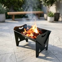 Brasero portable en métal pour jardin, foyer extérieur pour patio, brasero à bois pour barbecue