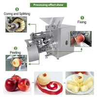 Automatische Industriële Kern Verwijderen Fruit Apple Split Separate Plak Corer Verwijderaar Gesneden Peelmachine En In Kleine