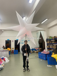 Ngôi sao bơm hơi phát sáng màu trắng, hình con rối, có thể đi được, dùng cho biểu diễn diễu hành - Product Image 5