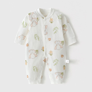 ชุดบอดี้สูทเด็กทารก ผ้าฝ้ายแท้ แบบไร้ตะเข็บ สำหรับคลาน ใส่ได้ทุกฤดู เสื้อผ้าเด็กอ่อน ยูนิเซ็กซ์ แบบติดกระดุมเดี่ยว ไม่มีปก แบบเสื้อ<span class=keywords><strong>พระ</strong></span> - Product Image 3