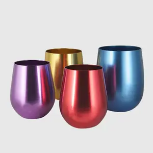 Wholesale Single wall different size multi-colored customized anodized metal aluminum cold drink cup