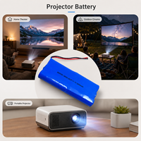 Baterai Pengganti untuk Proyektor Mini 11.1V 5200mAh 18650 3S2P Pack dengan Konektor 2P-VH 3.96mm Proyektor Portabel