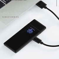 Briquet électrique rechargeable portable tactile coupe-vent Mini USB 2024 pour homme – Idéal comme cadeau