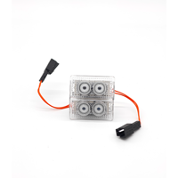 2pcs Lumière de Logo de Porte de Voiture Double Mode HD Projecteur LED Lumière de Bienvenue 6V Nouvelle Condition Compatible avec les Accessoires Tesla